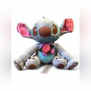 NWT 2023 Disney Lilo & Stitch Plush with Pink Rose Bow Valentine’s Day Small 10”